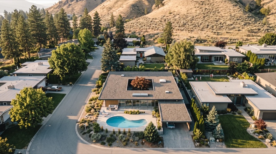 One plan, many lots. Repetition is what makes a builder's pro forma work.