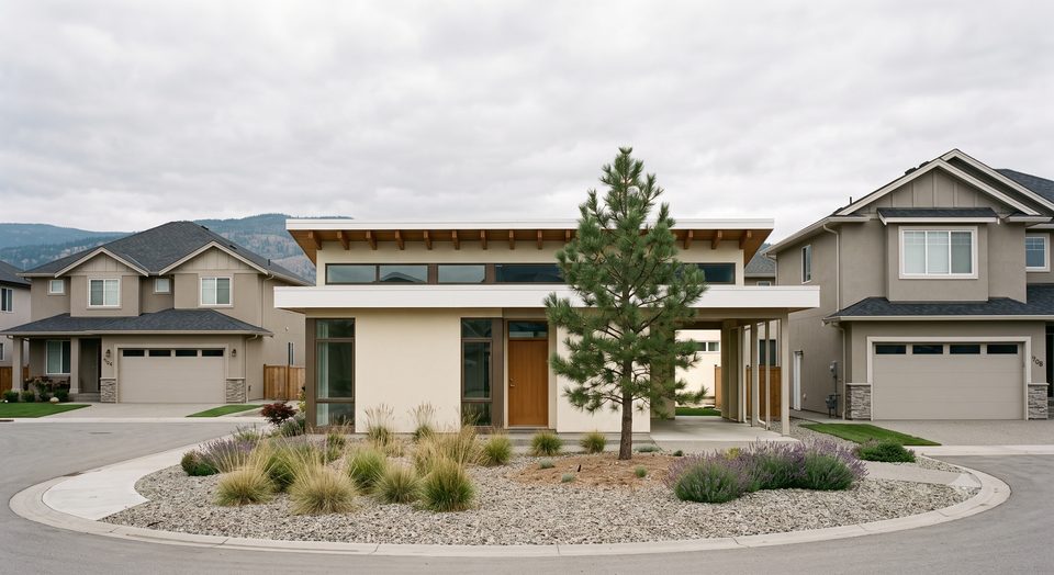 Same lot, same camera, same weather. Fifteen hundred square feet and a carport.