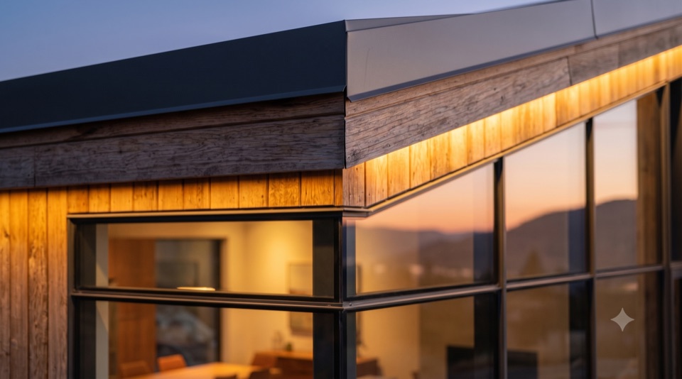 Where the roof meets the glass, the light gets in low and long.