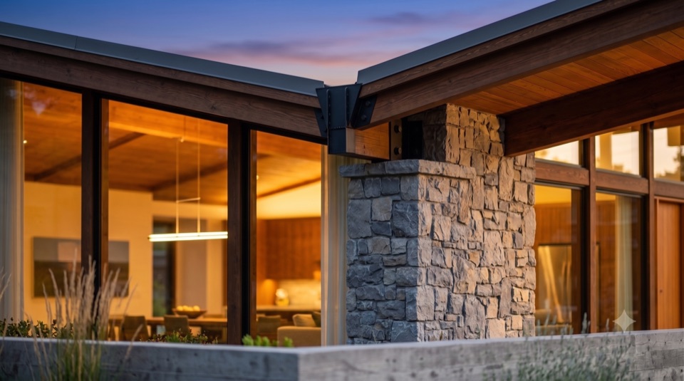 Where the roof meets the glass, the light gets in low and long.