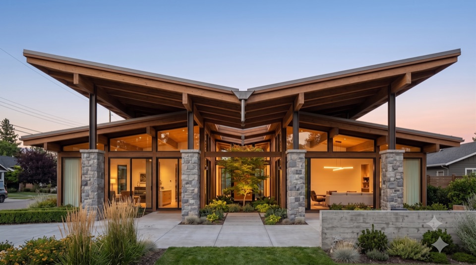 One roof, framed simply