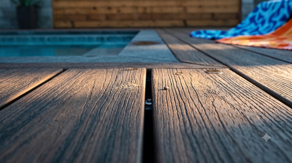 Pool deck, up close.