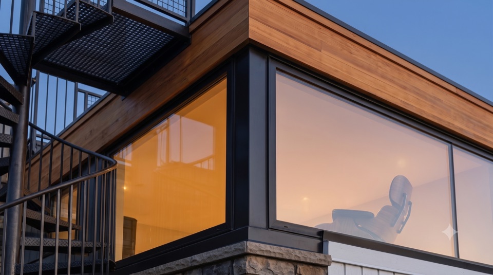 Where the roof meets the glass, the light gets in low and long.