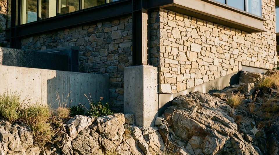 Cliff site, up close.