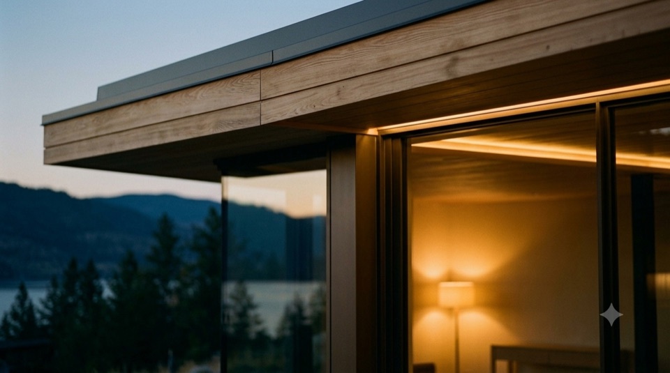 Where the roof meets the glass, the light gets in low and long.